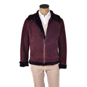 Hettabretz Suede Belted Shearling Overcoat